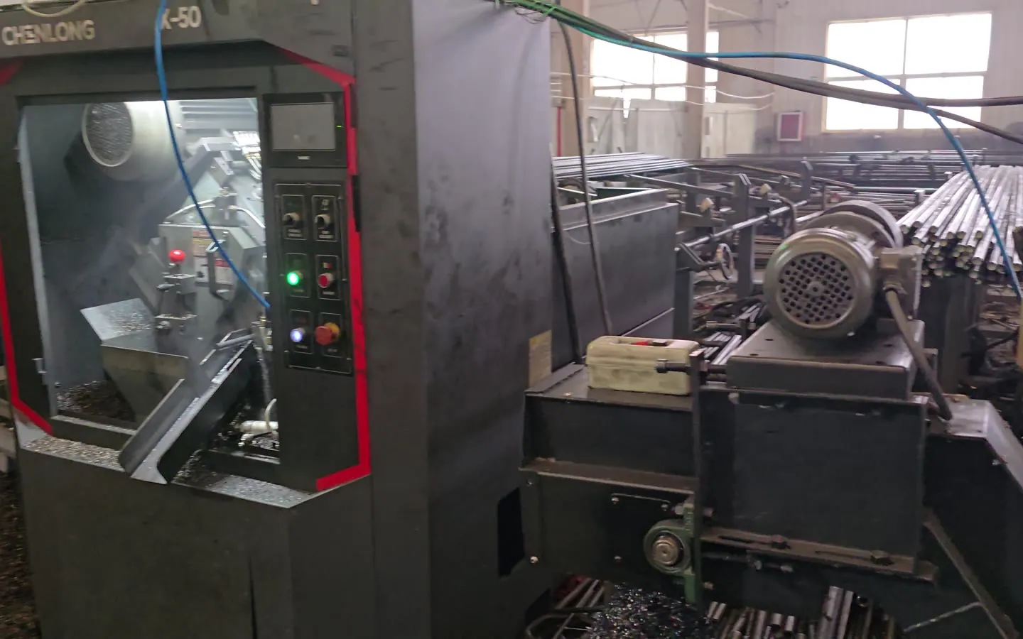 Dumbbell component processing equipment at PowerBaseFit